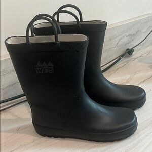 Kids Black Rain Boots